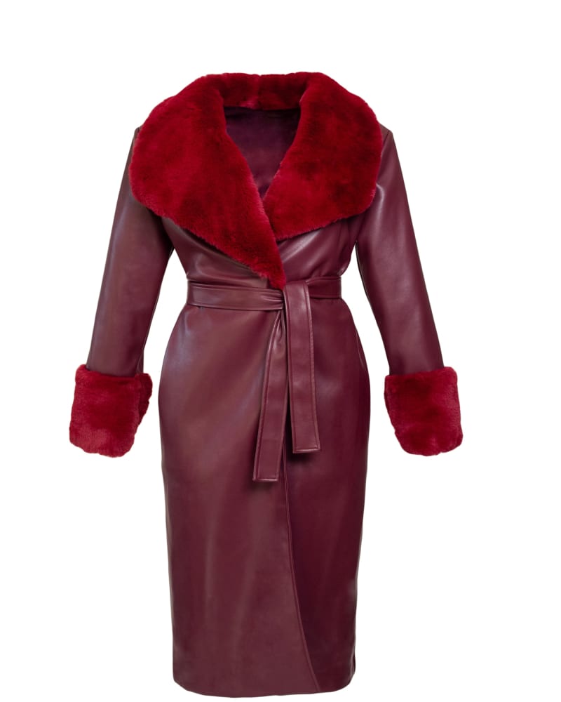 Burgundy mac coat deals